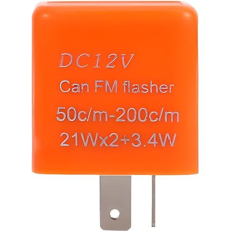 Relais de clignotant LED à vitesse réglable de moto 2 V 12V (orange) (1/4)