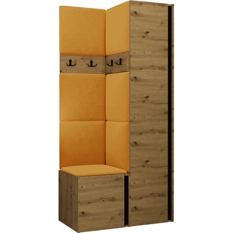 Conjunto para recibidor Pinis XXIV, Manila 32, 186x82x46cm, Tapiz, Aglomerado laminado, Montada en la pared, Colocada (1/5)