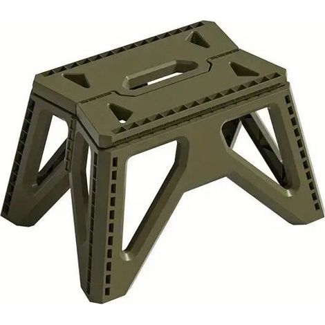 1pc, Chaise Pliante Épaisse, Tabouret Pliant, Siège Pliant Portable, Chaise Pliante Portable Pour Le Camping En Plein Air, La Pêche, La Randonnée, Le Jardinage Et La Plage - Armée verte (1/5)