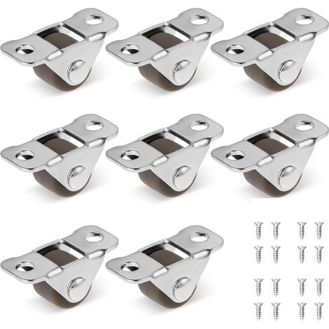 Gummimöbelrollen, 8 Mini-Rollen 1,2 cm, geeignet für Werkzeugkästen, Möbel, Transportwagen