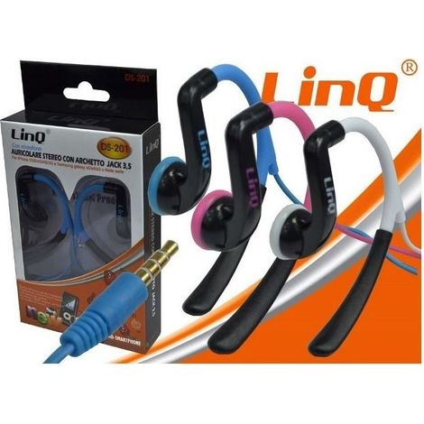 Trade Shop - LINQ DS-201 BLAUER OVERHEAD-STEREO-KOPFHÖRER MIT MIKROFON -