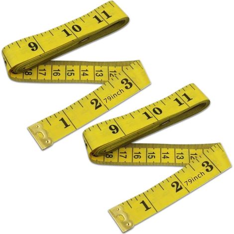 2 pezzi di nastro di misurazione da 200 cm/79 pollici, nastro di misurazione del corpo, misurazioni del corpo includono perno di bloccaggio e pulsante, nastro di misurazione flessibile per misurazioni