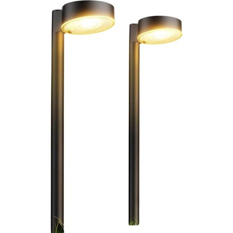 Lampe Solaire - 12 LED - IP65 Étanche - Pour Jardin Terrasse Allée - 8 Pièces (1/5)