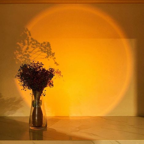 Kugelförmige, batteriebetriebene Nachtleuchte mit Sonnenuntergangs- und Umgebungslichteffekten, geeignet für Schlafzimmer, Wohnzimmer, Schränke, zur Erzeugung von stimmungsvoller Beleuchtung und als d