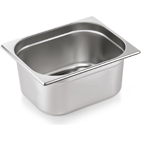 Bac GN 1/2 ECO en Acier au nickel-chrome 8,7 L P 150 mm Lot de 6 - Was Germany