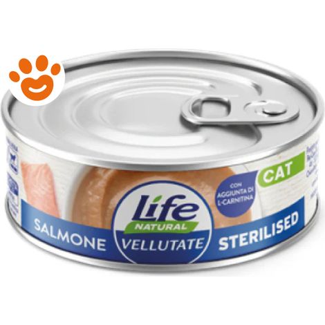 Life Cat Le Vellutate Adult Sterilised Salmone - Lattina 70 Gr -