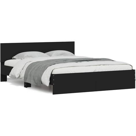 Maison Exclusive - Estructura de cama con cabecero negra 140x200 (1/5)