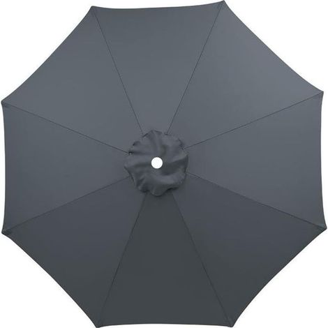 Replacement canopy for 3m cantilever parasol, 6/8 ribs, for garden, beach, UV protection, grey, 8 ribs (1/5)