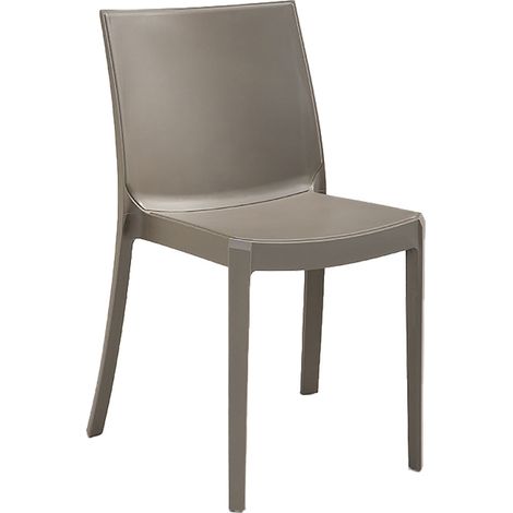 SEDIA IN POLIPROPILENE 'PERLA' beige taupe  - BICA