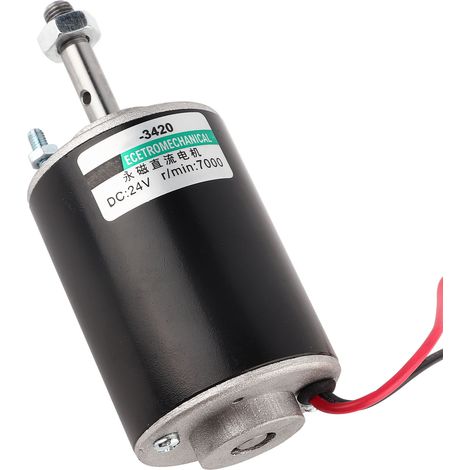 Moteur électrique CC 12/24V 30W haute vitesse sens horaire/antihoraire à aimant permanent pour génératrice DIY (24V 7000 tr/min) (1/5)