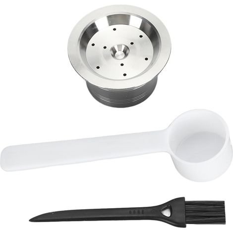 Capsule Café Réutilisable Acier Inoxydable 304 Compatible K Fee avec Cuillère et Brosse de Nettoyage Écologique Durable (1/5)