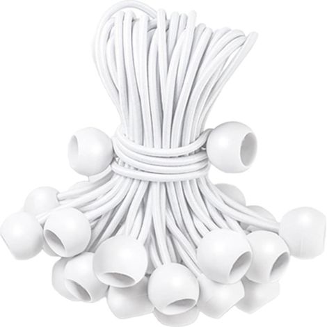 Sollbry 50 Stück elastische Spanner, elastische Kugelspanner, Planenspanner, Spanner mit Kugel, elastisches Bungee für Planen, Zelte, Camping (1/5)