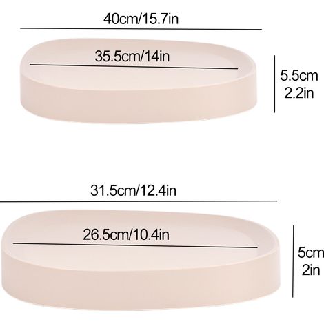 Socle mobile pour plantes avec 5 roulettes invisibles, plateau récupérateur d'eau, gris grand format (plastique, ext. 40cm int. 35,5cm H. 5,5cm) (1/5)