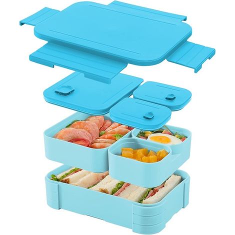 Lunch Box pour l'École et les Vacances - Boîte à Repas Pratique et Légère, Range-Aliments Étanche pour Enfants et Adultes (1/5)