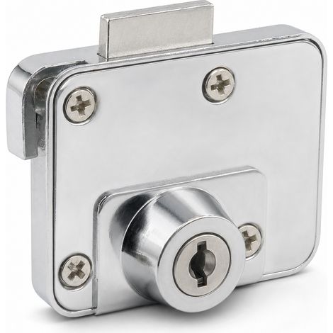 Serrure de Vitrine en Alliage de Zinc pour Porte en Verre (1/5)