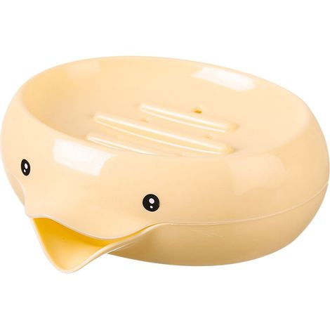 Support Savon - Support Céramique avec Évacuation d'Eau - Forme Canard - Pour Salle de Bain Cuisine Lavabo - 1 Pièce (1/5)