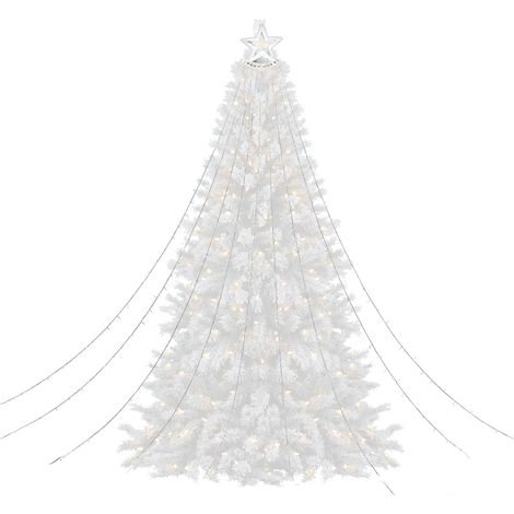 Guirlandes lumineuses de Noël – Guirlande lumineuse à LED solaire avec 8 modes d'éclairage, motif étoile avec télécommande, éclairage de Noël pour jardin, terrasse, arbre, cour (1/5)