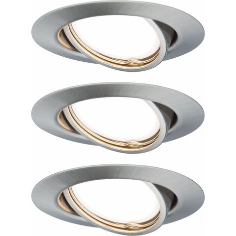 Paulmann LED Einbauleuchte Base 3er Basisset eisen 9 cm dimmbar GU10 Einbauleuchte (1/3)