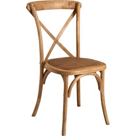 Chaise bistro en orme empilable unitaire (1/3)