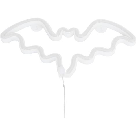 Guirlande lumineuse LED néon rose en forme de chauve-souris, lampe décorative originale pour fête de Noël et décorations de soirée. (1/5)