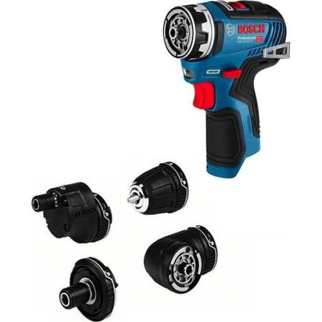 Bosch – Perceuse-visseuse 12V sans batterie – Moteur sans charbon – Couple 35Nm – 4 adaptateurs FlexiClick – Coffret L-BOXX (1/5)