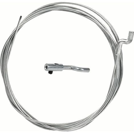 Kit de Réparation de Câble de Gaz Universel Ø1.5mm x 2.5m - Avec Embout et Serre-câble en Z pour Tondeuse, Débroussailleuse, Motoculteur (1/5)