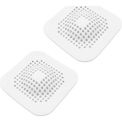 2 pièces Filtre Baignoire Cheveux Filtre Évier en Silicone Filtre Attrape Cheveux Douche,Filtre Evier de Cuisine avec Ventouse,pour évier de Cuisine,Salle de Bain,( Blanc) (1/4)