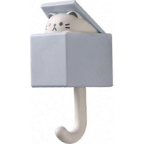 Niedliche Katzen-Klebehaken für Studentenzimmertüren, Wandhaken für Schlüssel, Regenschirm, Handtuch und Hut, 6er-Set, kein Bohren erforderlich, Wanddekoration (1/5)
