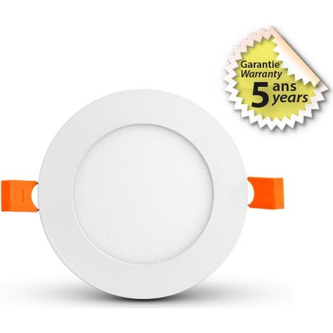 Plafonnier LED Blanc Ø120 6W 4000K - Garantie 5 ans Miidex Lighting®