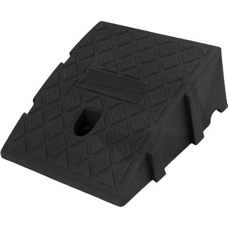 Rampe de Bordure Portable Antidérapante Texturée pour Allée de Voiture et Vélo 9,84 X 10,63 X 5,12 Pouces (Noir) (1/5)
