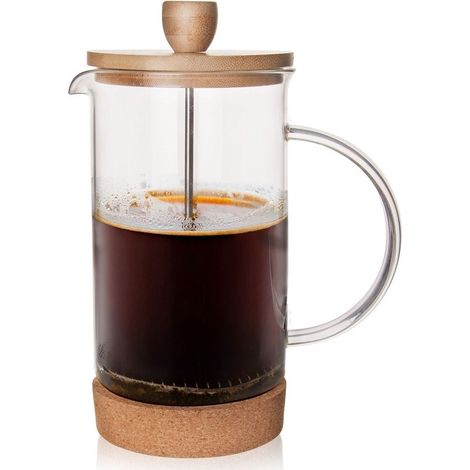 Cafetera y tetera de pistón de vidrio de 1 litro (1/5)