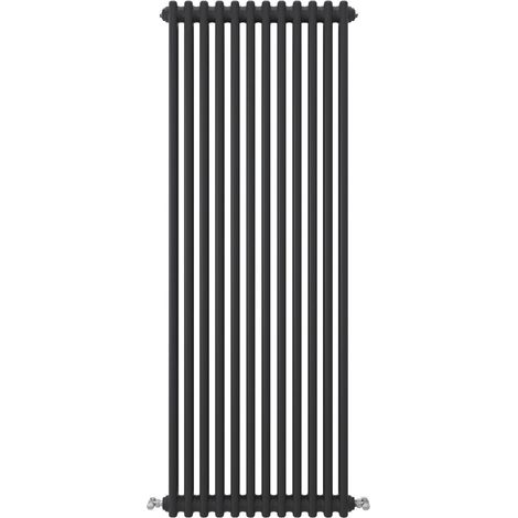 Acezanble Vertical Traditional Cast Iron Style Radiator 1500x560mm 2 Column Black