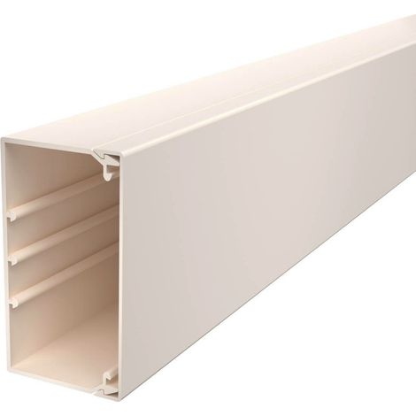 OBO Bettermann Canale da parete e soffitto con foratura sul fondo 60x110x2000 polivinilcloruro bianco crema RAL 9001, 6021840
