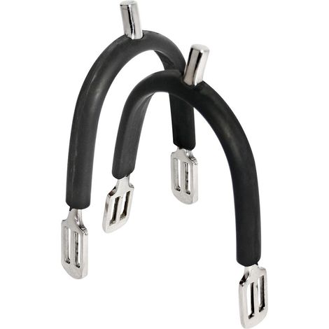 30 mm: Speroni da uomo in acciaio inox ricoperti in gomma con gambo dritto