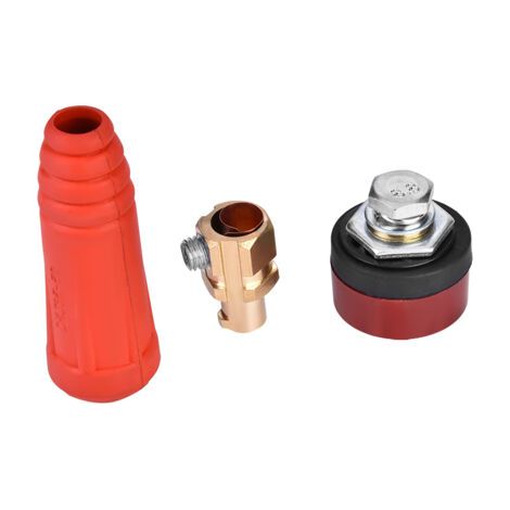 1 connecteur rapide de câble de soudage de style européen rouge DKJ35-50, adaptateur à fixation rapide (1/5)