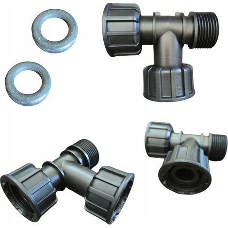 Conector en T giratorio F-F-M, Elysee (1/4)
