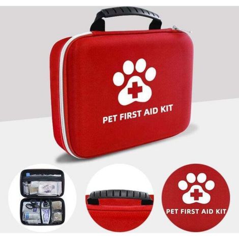 Trousse de secours pour chien - - 101 pièces - Compact et portable - Étanche - Pour maison et voyage