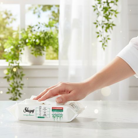 Sleepy Universal-Oberflächenreinigungstücher, grün, 100 Stück