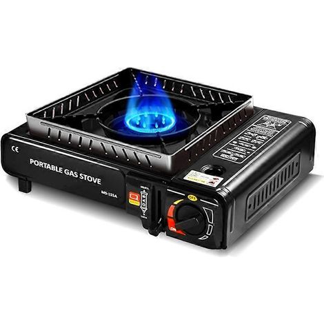 Réchaud à gaz portable et multifonctionnel pour l'extérieur – idéal pour le camping, la randonnée, les barbecues et la cuisine à la maison, les voyages, les pique-niques et les situations d'urgence. - (1/4)