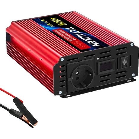 Onduleur, Conversion Efficace, Compatibilité Polyvalente, 12V 4000W 220V UE (1/2)