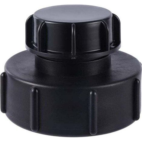 UlisemIBC Adaptateur S100x8 à Réduction S60x6 Filetage Grossier avec Bouchon Cuve Adaptateur de Réservoir IBC Adaptateur (1/5)