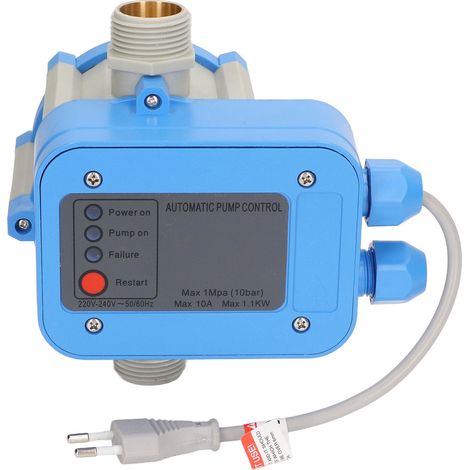 Interrupteur de Pression Automatique pour Pompe à Eau, 220‑240V avec Prise UE (1/5)