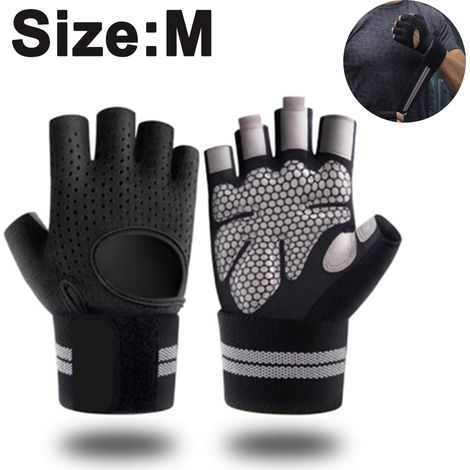 Gants De Musculation - Protection Totale De La Paume - Soutien Du Poignet Intégré - Pour Entraînement En Salle Et Extérieur - Par Paire (1/5)