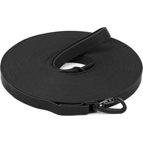 Longe pour Chien, 1,8M/ 3M/ 5M/ 10M/ 15M/ 20M/ 25M/ 30M Laisse de Dressage étanches pour Chiens, Long Laisse pour Petits, Moyens et Grands Chiens (1/5)