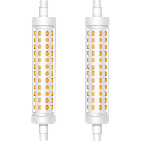 Ampoule LED R7s 118mm, Blanc Chaud 3000K 12W R7s LED Double Extrémité Lampe Linéaire Remplace 120W J118 Lampe Halogène, 1500LM, AC 220V-240V, Non Dimmable, Lot de 2 (1/5)