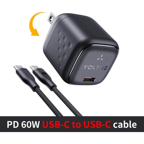 Chargeur USB-C VOLTME 30 W, bloc de charge rapide GaN III, adaptateur secteur pour iPhone 15 Pro Max et Galaxy S24 Ultra (1/5)