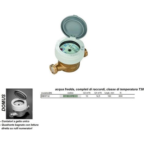 Contatore acqua fredda DBRC 1"1/4" D51BS35FB101