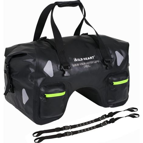 Wasserdichte Motorrad-Hecktasche 70L mit Seilriemen und Innentasche, Schwarz (1/5)
