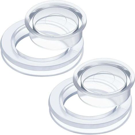 Anneau de trou pour parasol de table de patio de 5,1 cm avec capuchon en silicone transparent pour parasol de table de jardin de plage (transparent, 2 ensembles) (1/4)