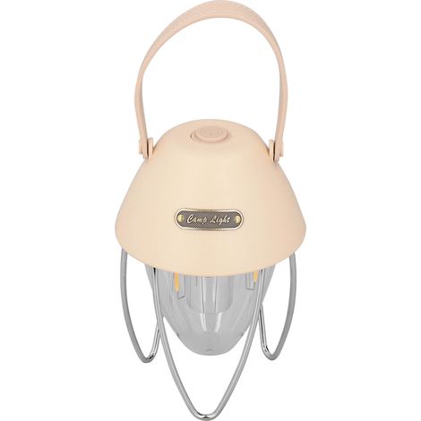 Wiederaufladbare LED-Campinglampe, 3 Leuchtmodi, Hängelampe für den Außenbereich, tragbare Zeltlampe, cremefarben (1/5)